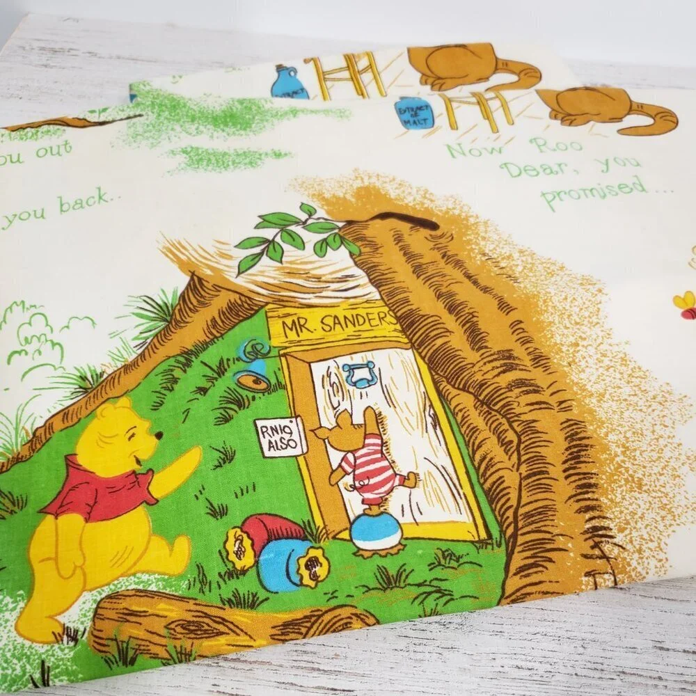 Vintage Disney Winnie the Pooh Curtain Panels